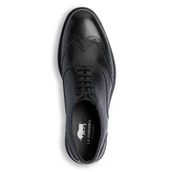 New Stringate eleganti derby con dettagli brogue da uomo nere in pelle Uomo Scarpe Eleganti Uomo|Scarpe Cerimonia Uomo