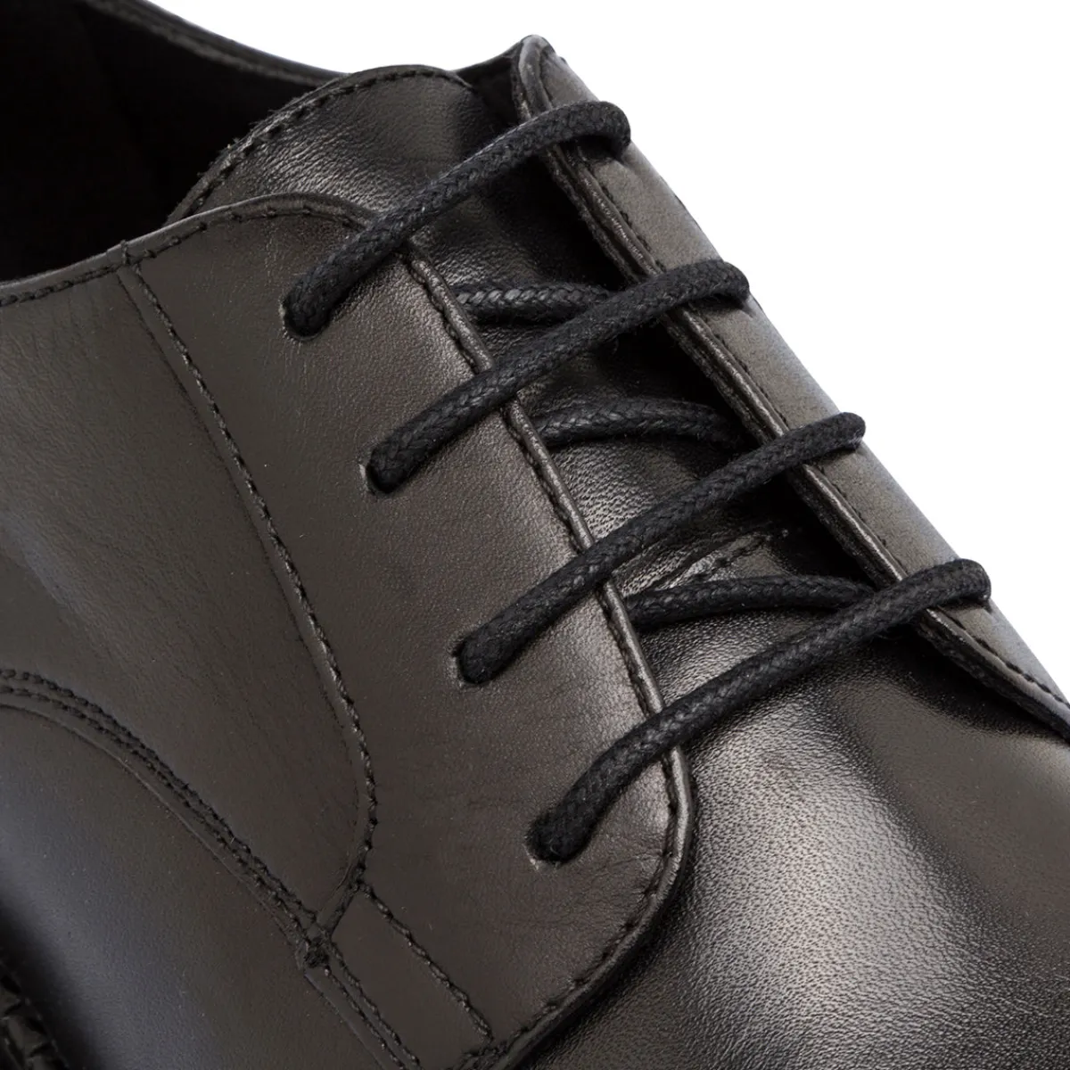 Sale Stringate in pelle nere da Donna con suola traspirante Donna Stringate Donna