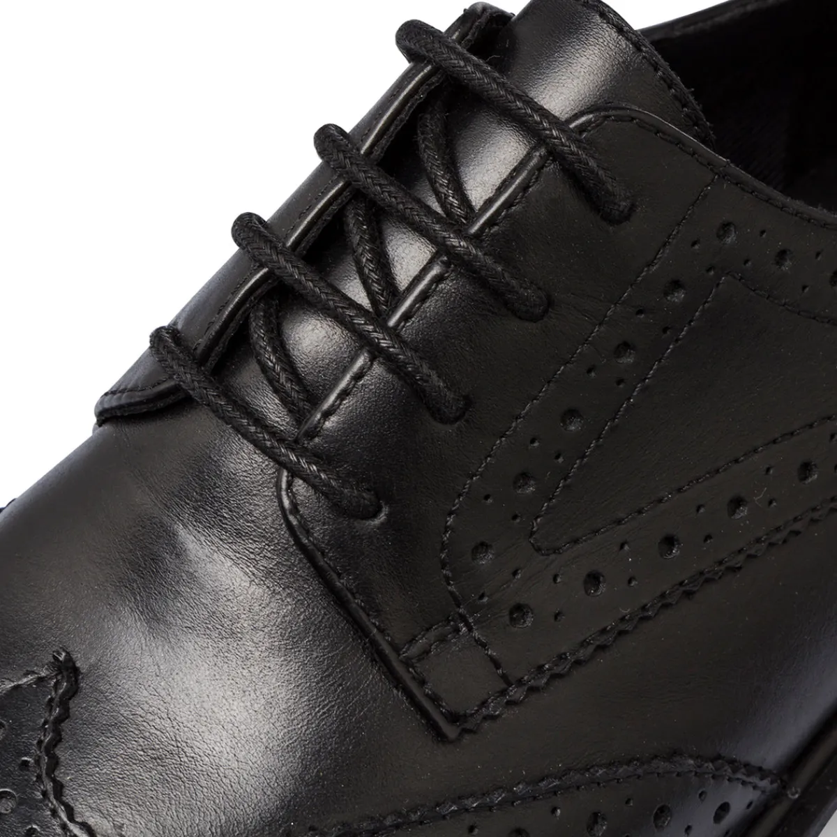 Sale Stringate nere da donna con dettagli brogue e allacciatura derby Donna Scarpe Eleganti|Stringate Donna