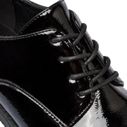 New Stringate nere da donna effetto lucido e allacciatura derby Donna Stringate Donna