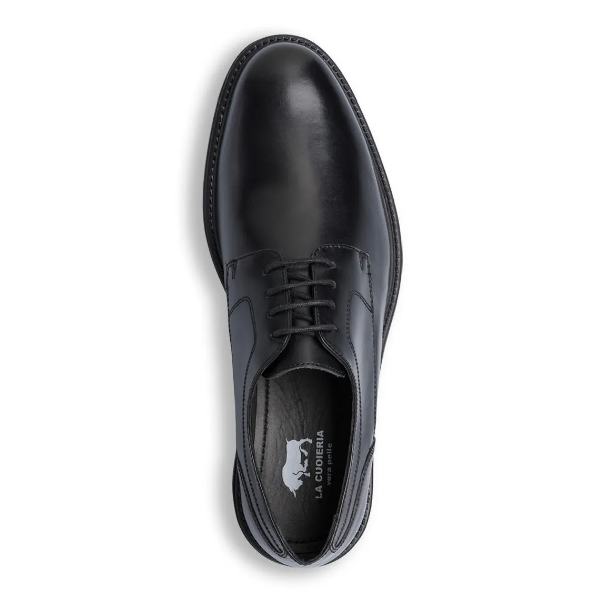 Hot Stringate nere in pelle da uomo con allacciatura Derby Uomo Stringate Uomo