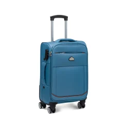 Discount Trolley Bagaglio a mano azzurro in tessuto Bagaglio A Mano