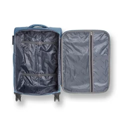 Discount Trolley Bagaglio a mano azzurro in tessuto Bagaglio A Mano