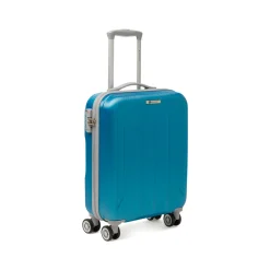 Online Trolley bagaglio a mano azzurro effetto metalizzato in ABS Bagaglio A Mano