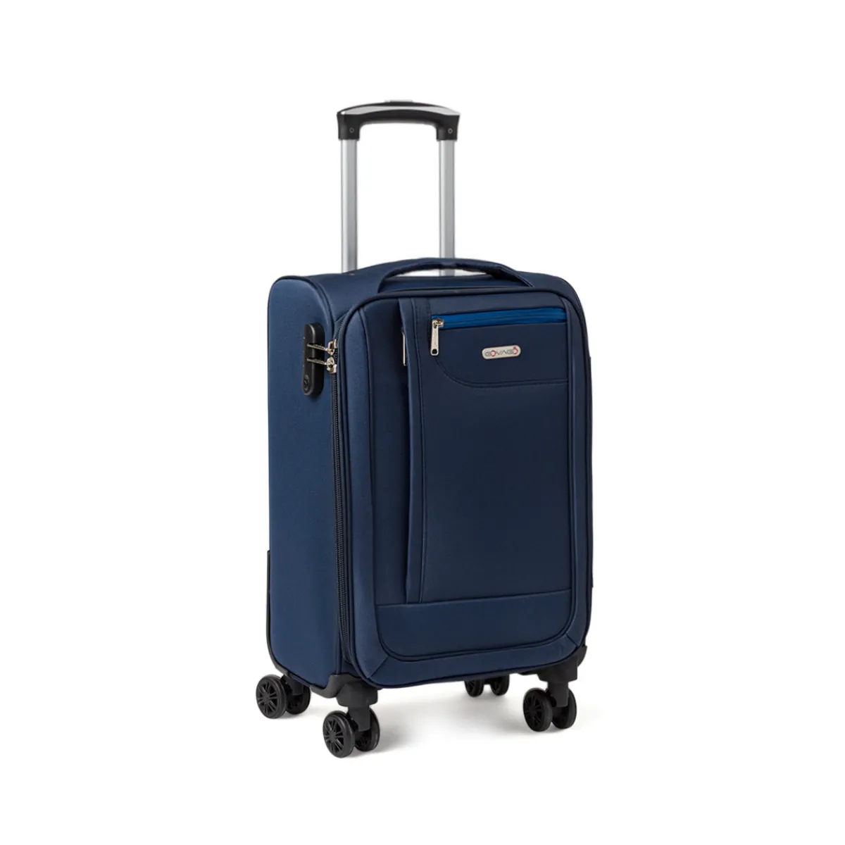 Outlet Trolley bagaglio a mano in tessuto blu Bagaglio A Mano