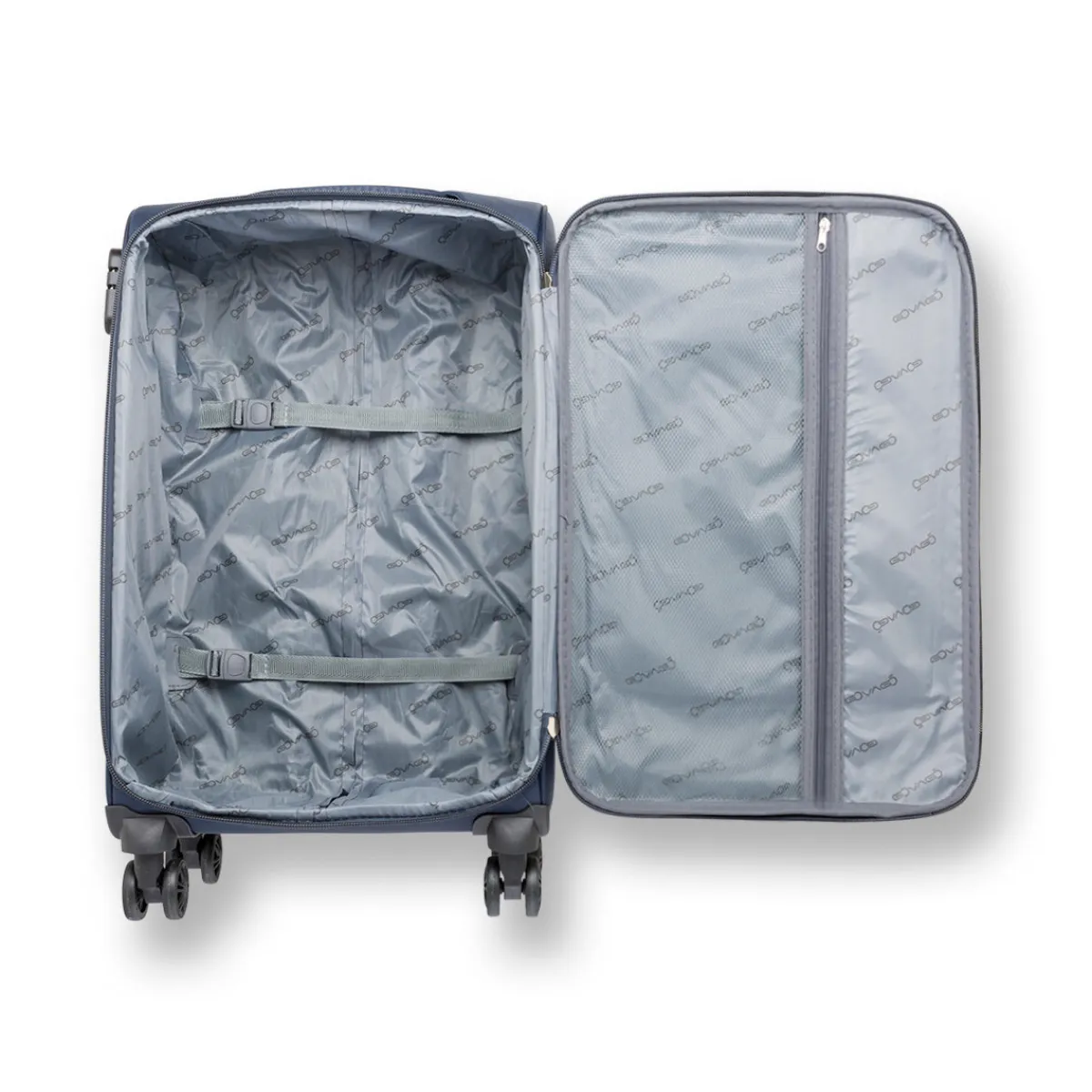 Outlet Trolley bagaglio a mano in tessuto blu Bagaglio A Mano