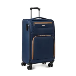 Trolley medio in tessuto blu Valigie Medie