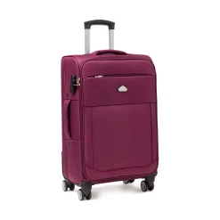 Discount Trolley medio viola da viaggio in tessuto Valigie Medie