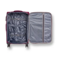 Discount Trolley medio viola da viaggio in tessuto Valigie Medie