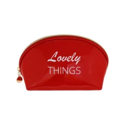 Online Trousse da Donna rossa con scritta LOVELY THINGS Donna Beauty Case E Trousse