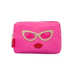Trousse Fucsia da donna con dettagli glitter Donna Beauty Case E Trousse