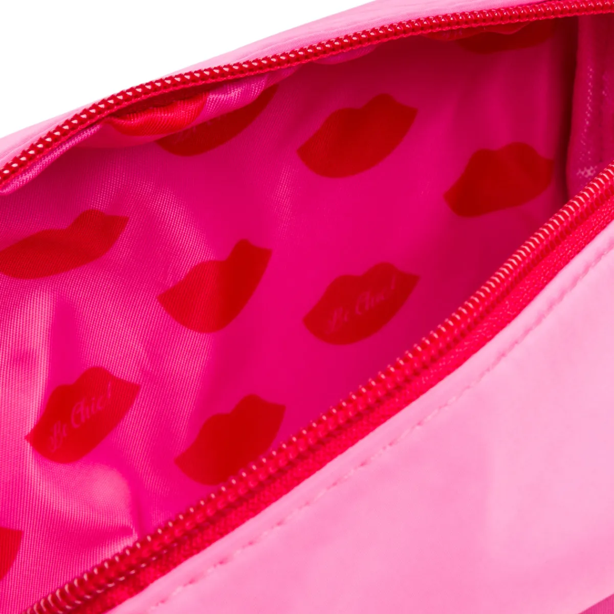 Trousse Fucsia da donna con dettagli glitter Donna Beauty Case E Trousse