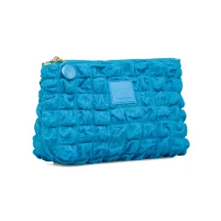 Online Trousse porta oggetti azzurra da donna con logo Donna Beauty Case E Trousse