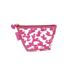 New Trousse trasparente con anatroccoli rosa da Donna Donna Beauty Case E Trousse