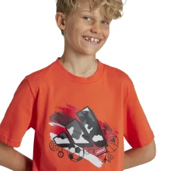 Hot T-shirt bambino arancione Training Graphic Junior Bambino Abbigliamento Adidas|T-Shirt Bambino