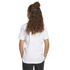 T-Shirt bianca da Bambina con stampa frontale Bambino Abbigliamento Adidas|T-Shirt Bambino
