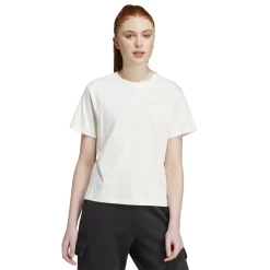 Outlet T-shirt bianca da donna con logo a contrasto sul retro Donna Abbigliamento Adidas|T-Shirt Donna