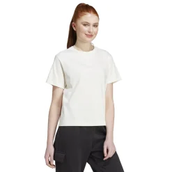 Outlet T-shirt bianca da donna con logo a contrasto sul retro Donna Abbigliamento Adidas|T-Shirt Donna