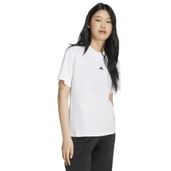 T-shirt bianca da Donna con logo minimale frontale Donna Abbigliamento Adidas|T-Shirt Donna