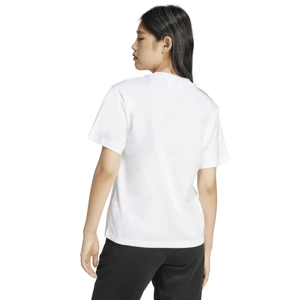 T-shirt bianca da Donna con logo minimale frontale Donna Abbigliamento Adidas|T-Shirt Donna