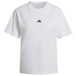 T-shirt bianca da Donna con logo minimale frontale Donna Abbigliamento Adidas|T-Shirt Donna