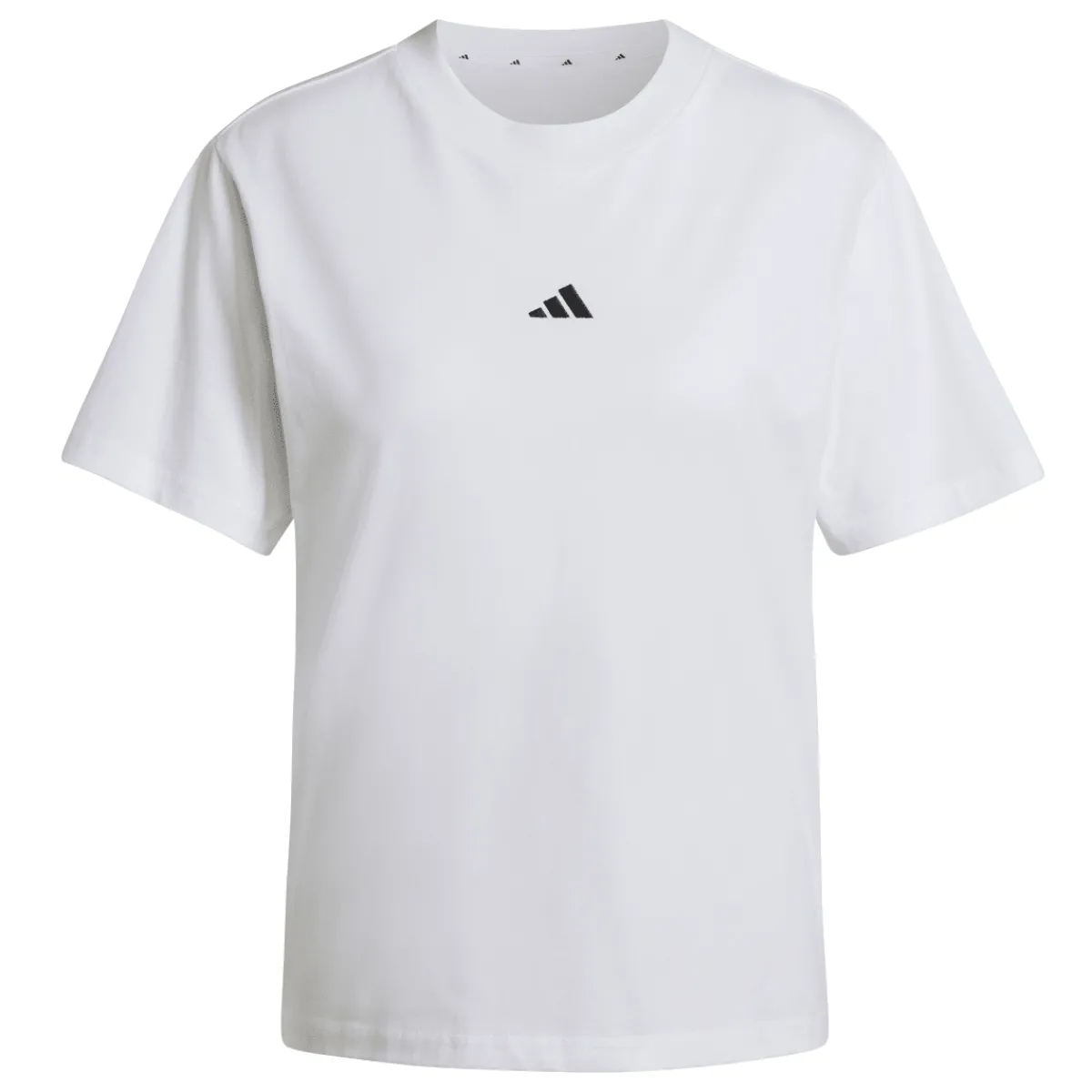 T-shirt bianca da Donna con logo minimale frontale Donna Abbigliamento Adidas|T-Shirt Donna