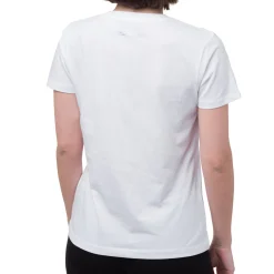 Clearance T-shirt bianca da donna in cotone con logo rosa Corse Donna Abbigliamento Ducati|T-Shirt Donna