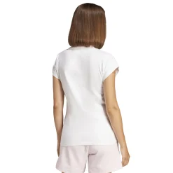 Best T-shirt bianca da Donna in cotone con logo Donna Abbigliamento Adidas|T-Shirt Donna