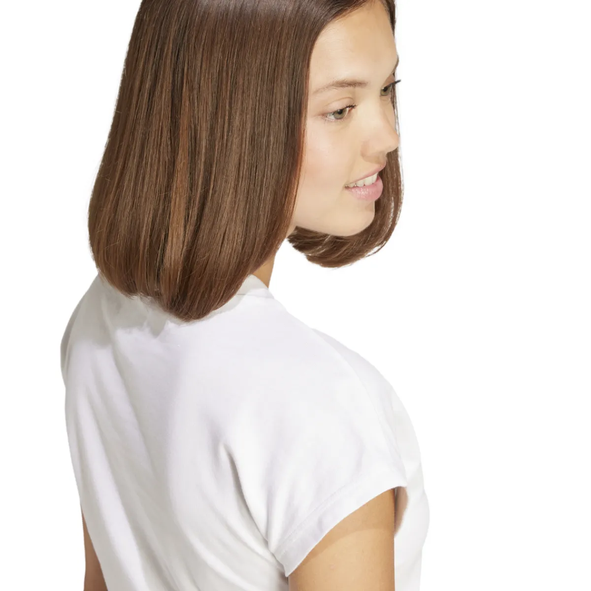 Best T-shirt bianca da Donna in cotone con logo Donna Abbigliamento Adidas|T-Shirt Donna