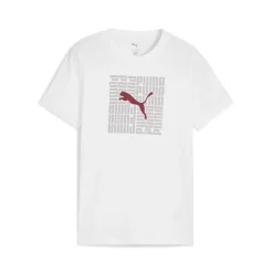 T-shirt bianca da Ragazzo con logo GRAPHIC Box Tee Abbigliamento Puma