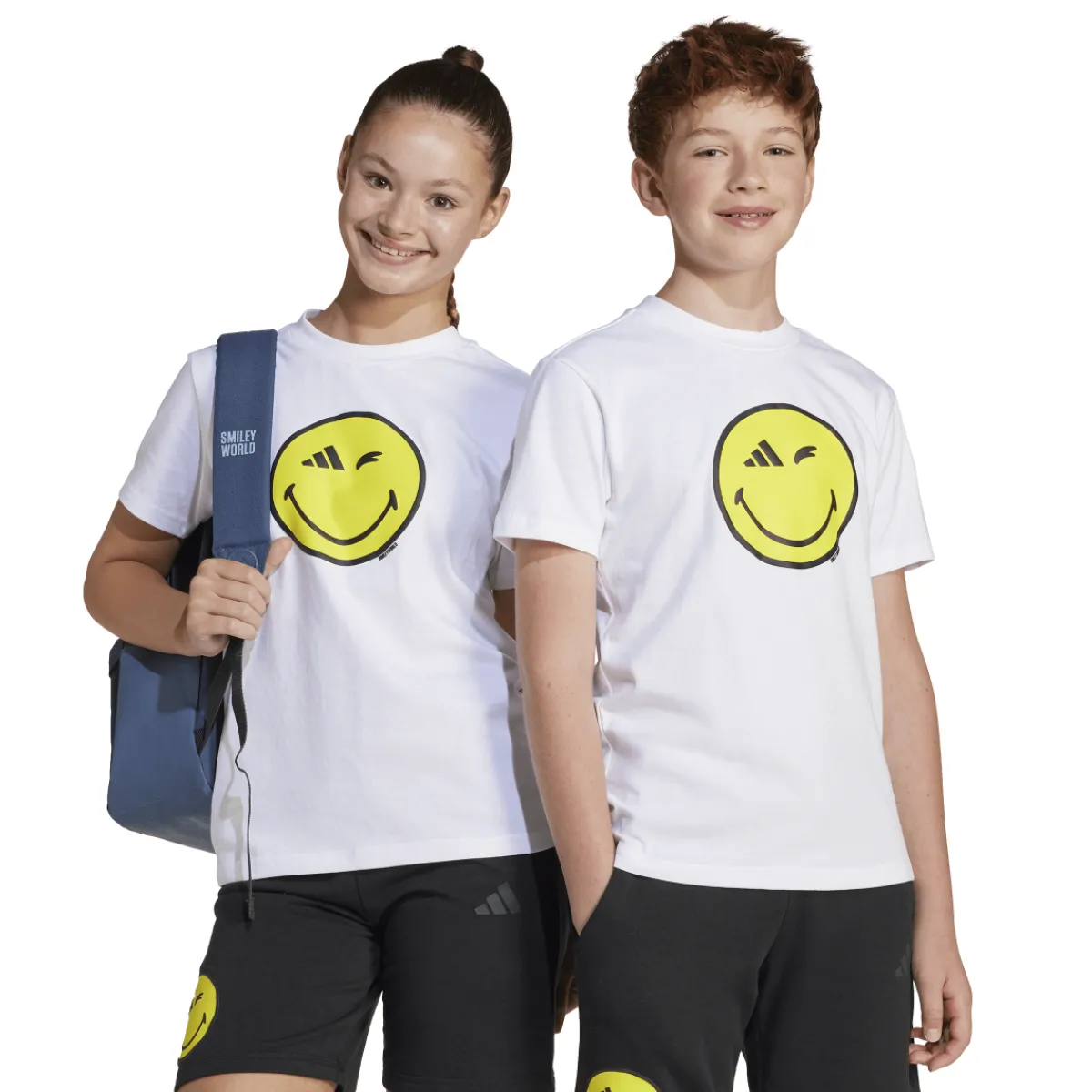 Outlet T-shirt bianca da Ragazzo con Smiley giallo Uomo Abbigliamento Adidas|T-Shirt Uomo