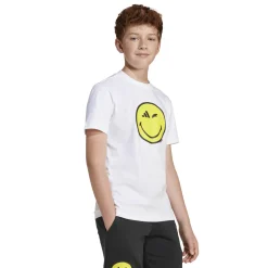 Outlet T-shirt bianca da Ragazzo con Smiley giallo Uomo Abbigliamento Adidas|T-Shirt Uomo
