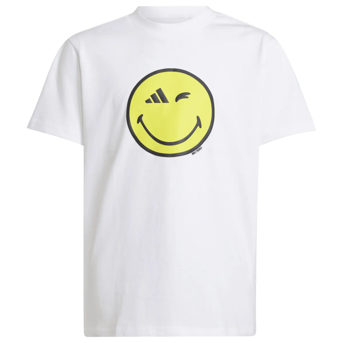 Outlet T-shirt bianca da Ragazzo con Smiley giallo Uomo Abbigliamento Adidas|T-Shirt Uomo