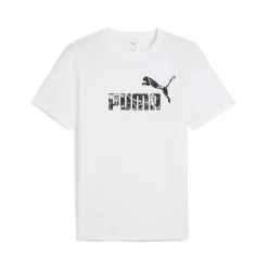 Outlet T-shirt bianca da Uomo con logo frontale in contrasto Uomo Abbigliamento Puma|T-Shirt Uomo