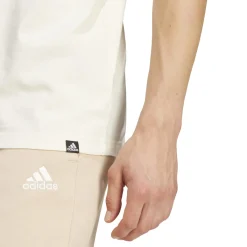 New T-shirt bianca da uomo con logo rosso Folded Badge Graphic Uomo Abbigliamento Adidas|T-Shirt Uomo