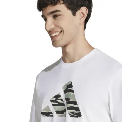 Online T-shirt Bianca da Uomo con logo camouflage JI6770 M Uomo Abbigliamento Adidas|Abbigliamento Sportivo Uomo
