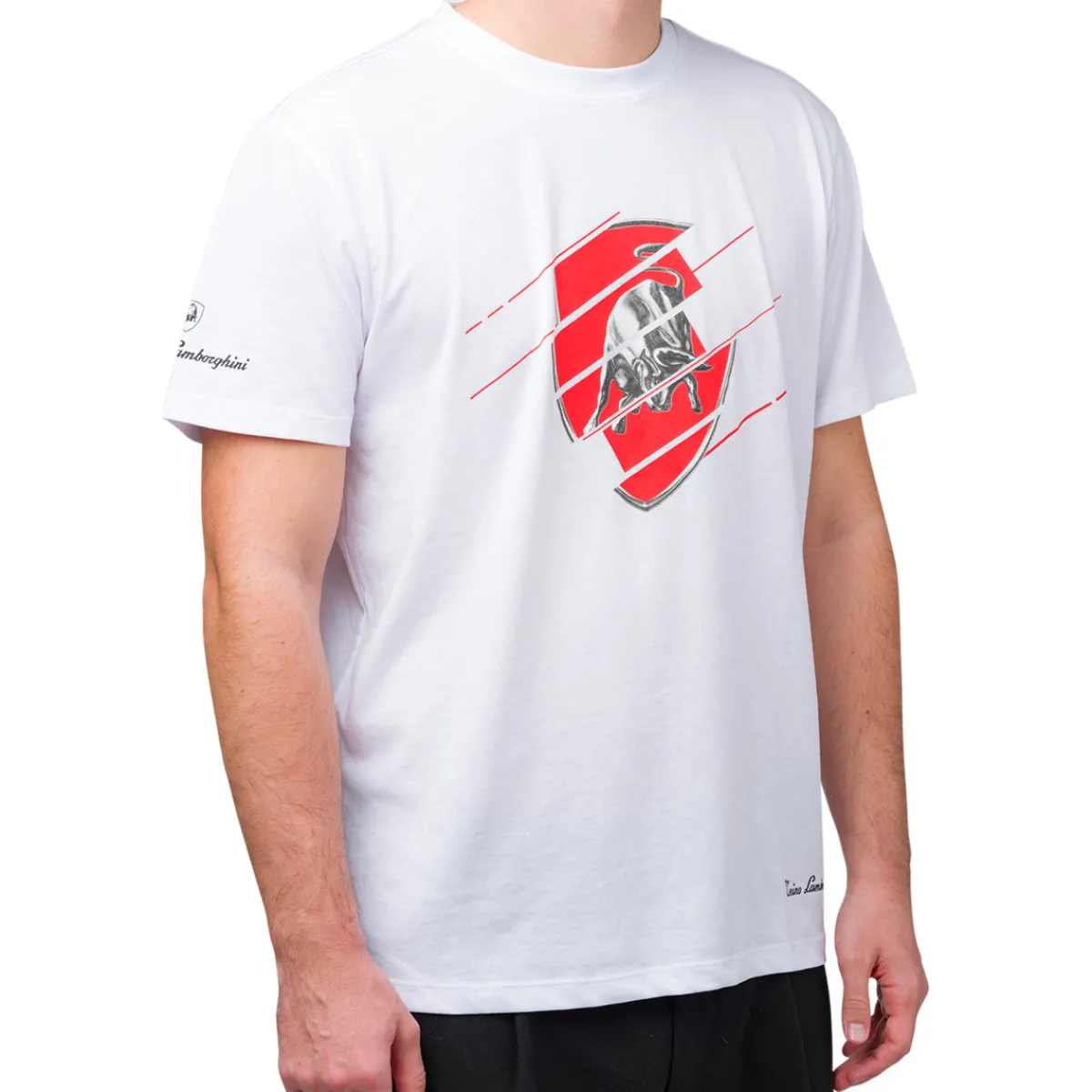 Outlet T-shirt bianca da uomo con logo Uomo T-Shirt Uomo|Abbigliamento Sportivo Uomo