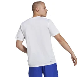 Clearance T-shirt bianca da uomo con logo nero Essentials Training Uomo Abbigliamento Adidas|T-Shirt Uomo