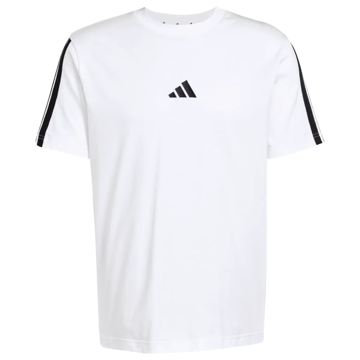 Discount T-shirt bianca da Uomo con bande laterali e logo frontale Uomo Abbigliamento Adidas|T-Shirt Uomo