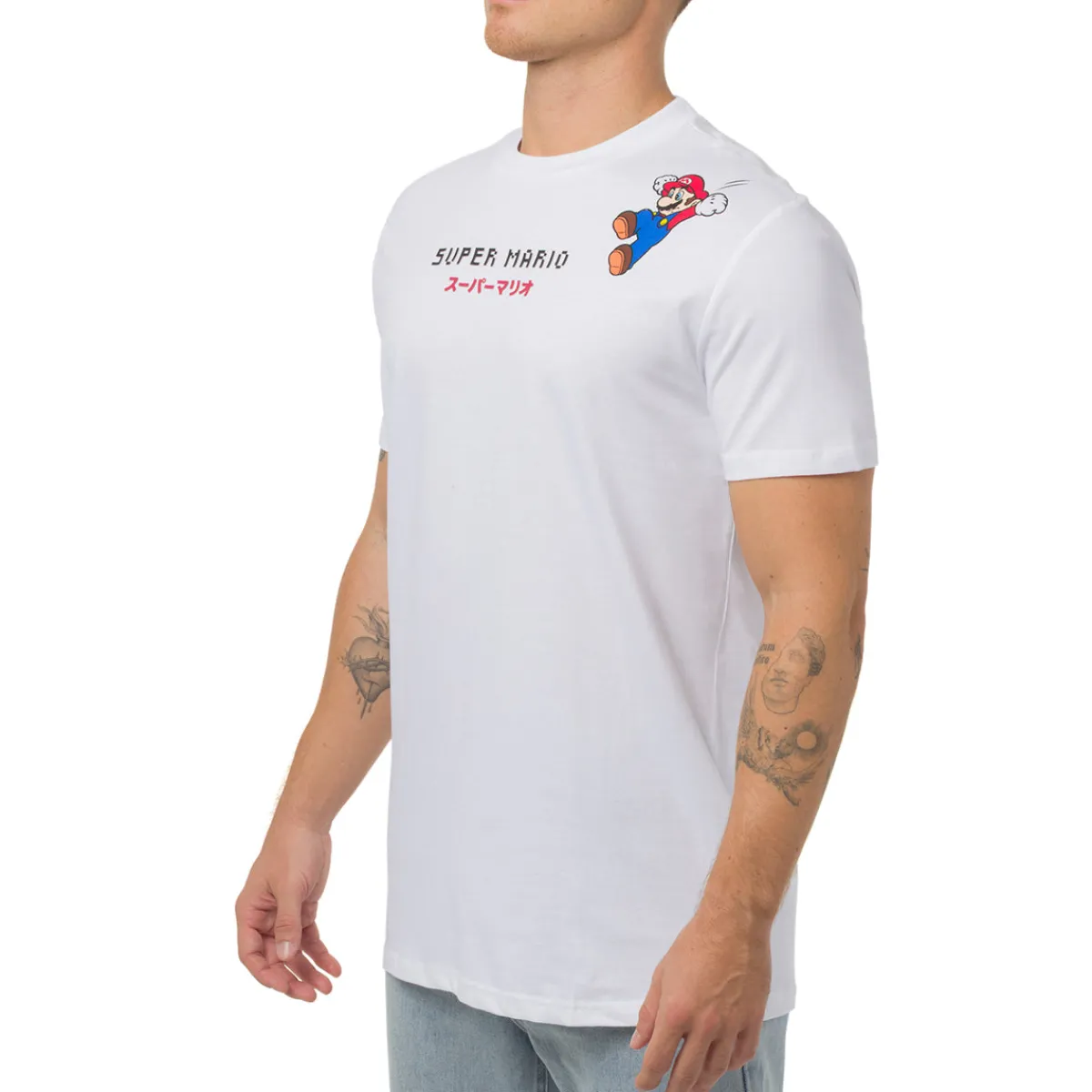Clearance T-Shirt bianca da Uomo videogame Nintendo Uomo T-Shirt Uomo|Abbigliamento Sportivo Uomo