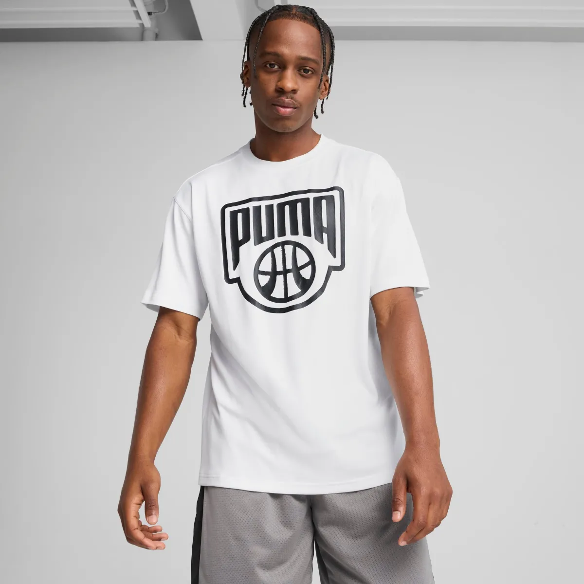 Clearance T-shirt bianca in cotone da Uomo con logo e stampa Uomo Abbigliamento Puma|T-Shirt Uomo