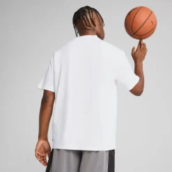 Clearance T-shirt bianca in cotone da Uomo con logo e stampa Uomo Abbigliamento Puma|T-Shirt Uomo