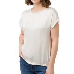 New T-shirt bianco off-white elegante da Donna con dettaglio glitter Donna T-Shirt Donna|Abbigliamento Moda Donna