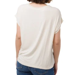 New T-shirt bianco off-white elegante da Donna con dettaglio glitter Donna T-Shirt Donna|Abbigliamento Moda Donna