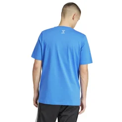 T-shirt blu da uomo UEFA Euro 2024 Italy Uomo Abbigliamento Adidas|T-Shirt Uomo