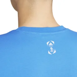 T-shirt blu da uomo UEFA Euro 2024 Italy Uomo Abbigliamento Adidas|T-Shirt Uomo