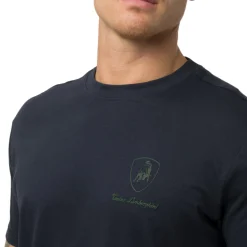 Discount T-shirt blu da Uomo con dettagli verde fluo Uomo T-Shirt Uomo|Abbigliamento Sportivo Uomo