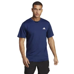 Online T-shirt blu da uomo con logo bianco Essentials Training Uomo Abbigliamento Adidas|T-Shirt Uomo