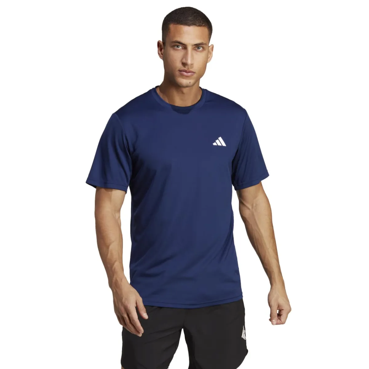 Online T-shirt blu da uomo con logo bianco Essentials Training Uomo Abbigliamento Adidas|T-Shirt Uomo