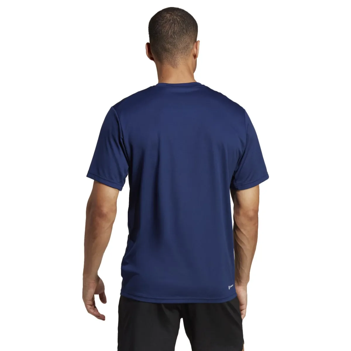 Online T-shirt blu da uomo con logo bianco Essentials Training Uomo Abbigliamento Adidas|T-Shirt Uomo